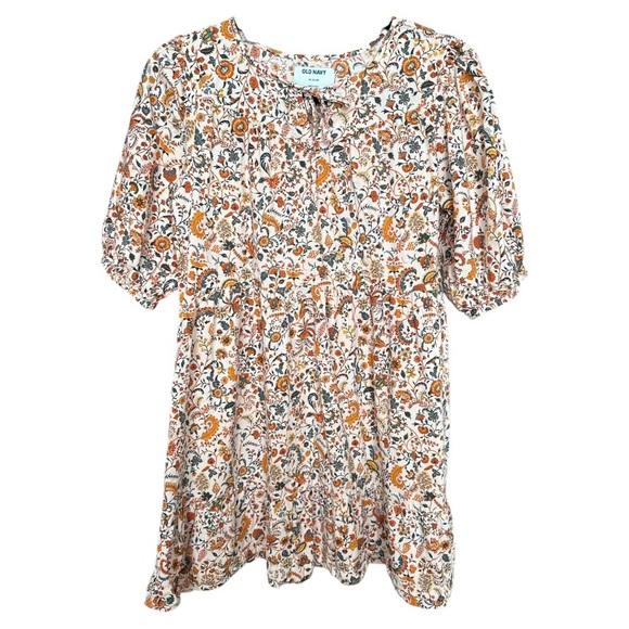 Old Navy Puff-Sleeve Tiered Floral-Print Swing
Dress for Girls size Large - Picture 4 of 6